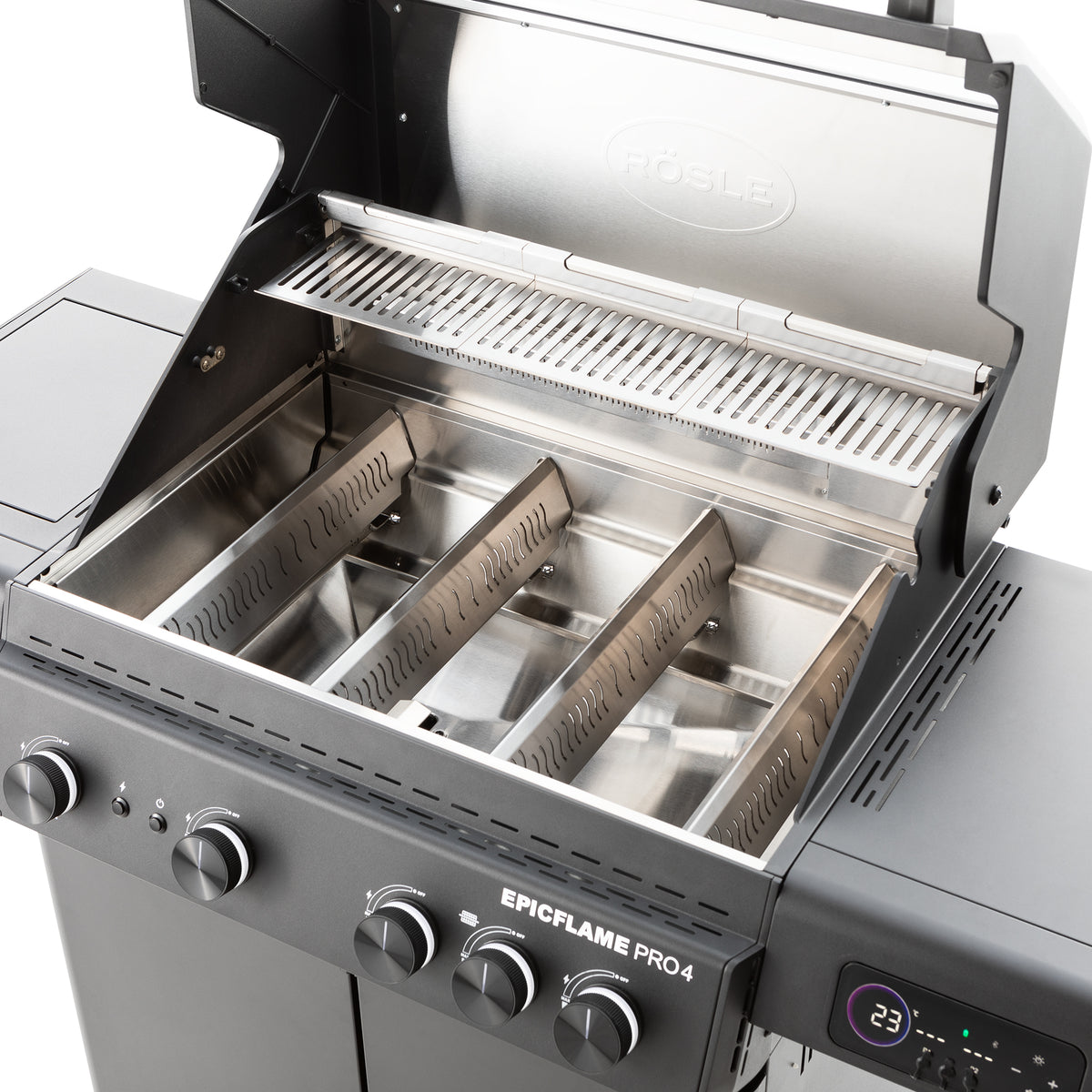Rösle Epicflame Pro 4| Neuestes Modell, Grillrost aus Gusseisen, für 1 - 12 Personen, Detailansicht 5