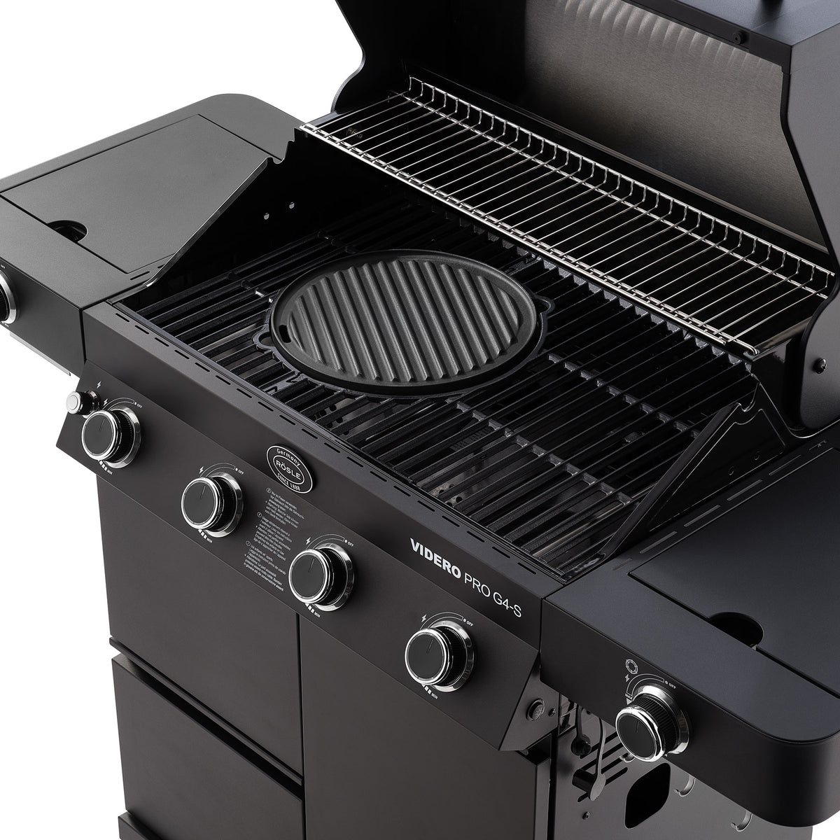 Grillfläche mit Grillplatte Rösle Videro Pro G4-S Vario+ 50mbar