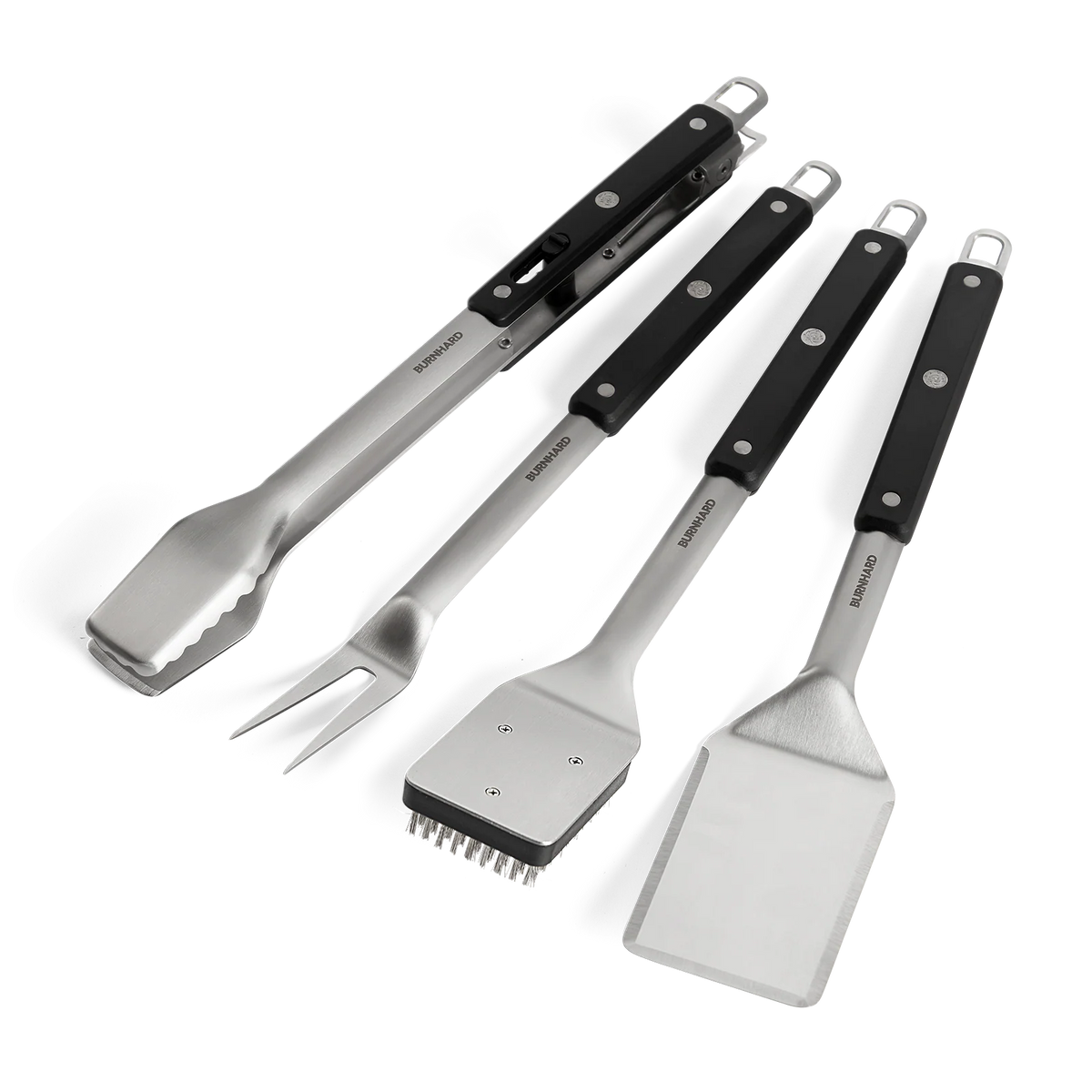 Burnhard Grillbesteck Edelstahl 4-tlg., Grillzubehör