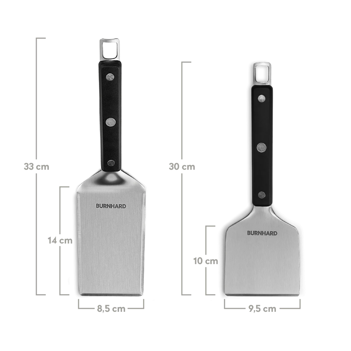 Burnhard Plancha Set mit 2tlg. Grillspachtel und Grillschaber Fred 41, 5 x 23, 5 cm, Grillzubehör, Detailansicht 2
