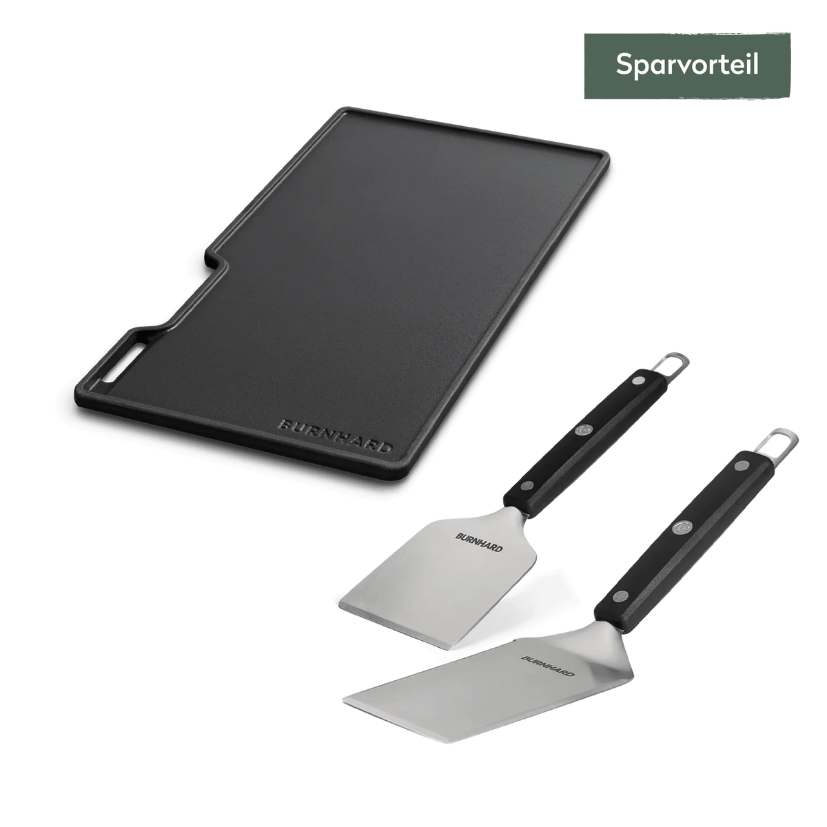Burnhard Grillplatten Set mit Grillspachtel und Grillschaber EARL, Grillzubehör