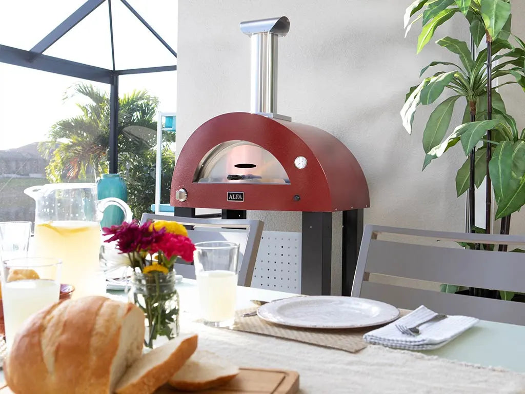 Alfa Forni Moderno 2 Pizze, Holz, Rot, Pizzaofen, Detailansicht 4
