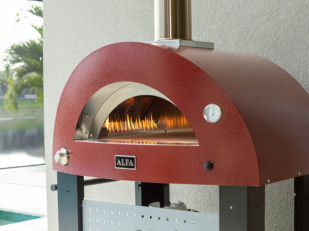 Alfa Forni Moderno 2 Pizze, Gas/ Hybrid, Rot, Pizzaofen, Detailansicht 5