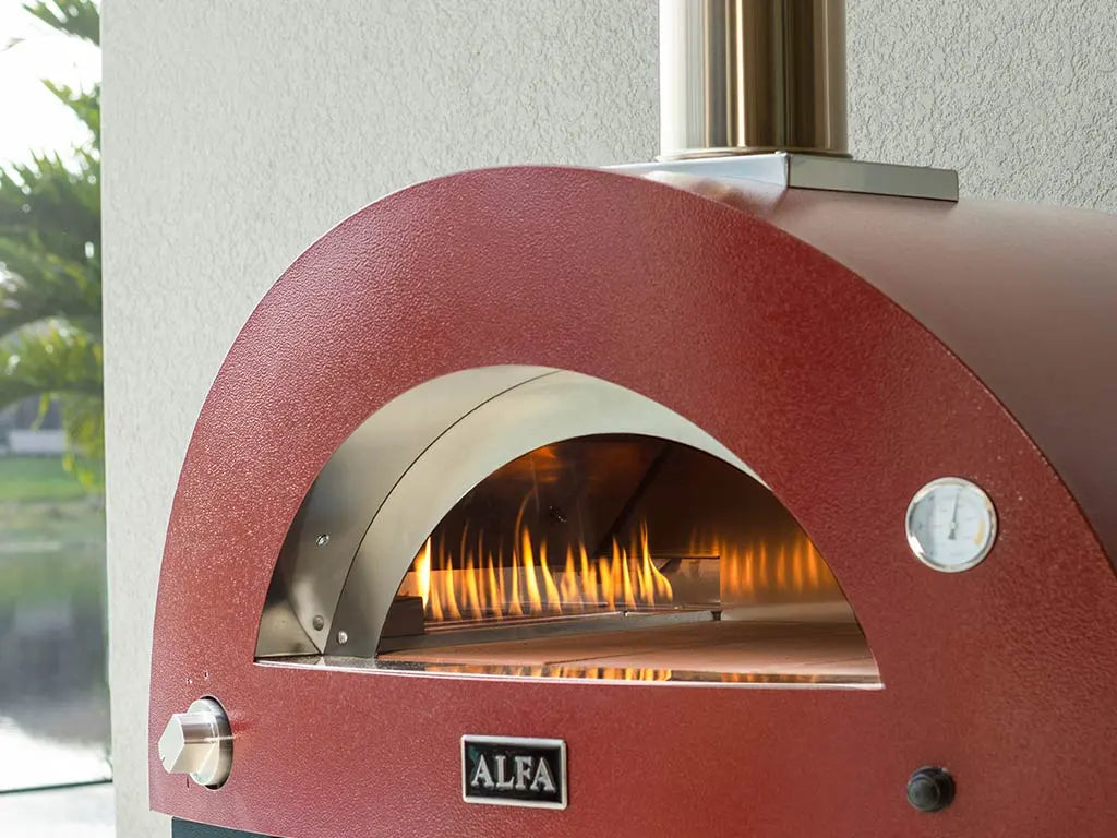 Alfa Forni Moderno 3 Pizze, Holz, Gelb, Pizzaofen, Detailansicht 7