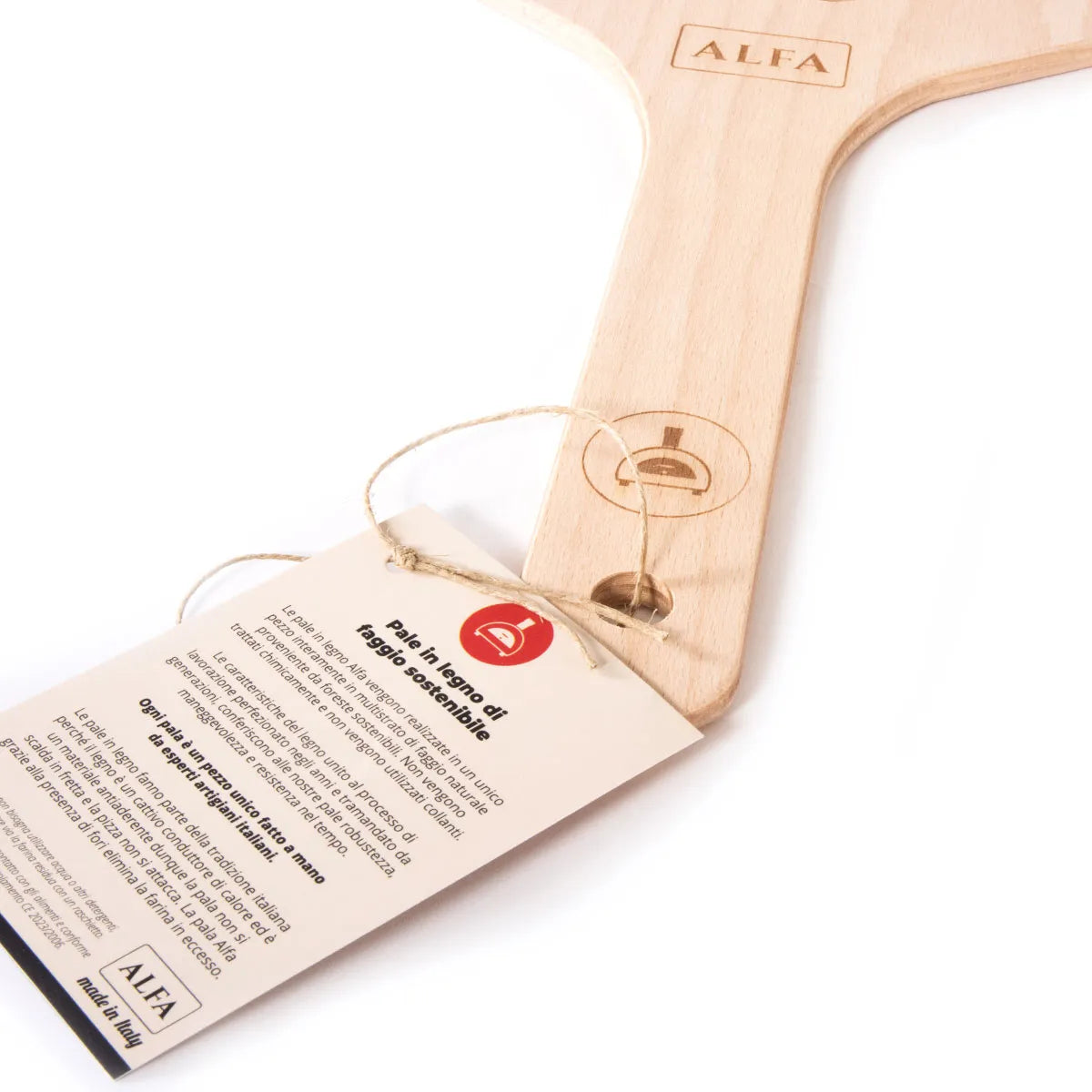 Alfa Forni Pizzaschaufel, Holz 36cm, Grillzubehör, Detailansicht 2
