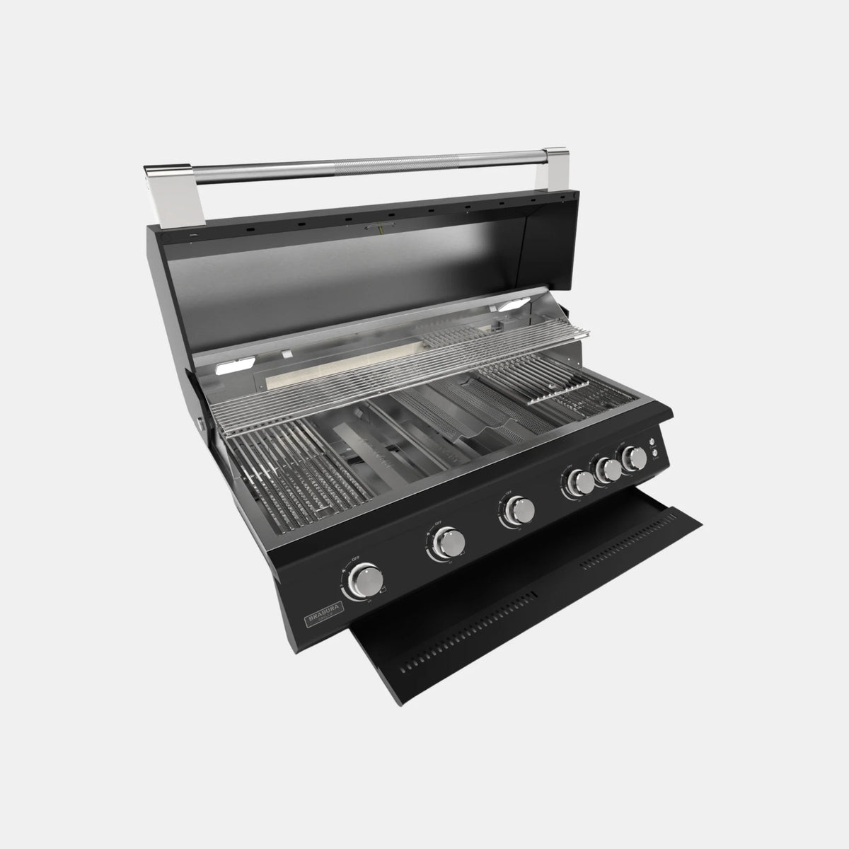 Brabura Fusion 500 RM Einbaugrill - 5-Brenner| Neuestes Edelstahlmodell, Grillrost aus Edelstahl, für 1 - 20, Detailansicht 2