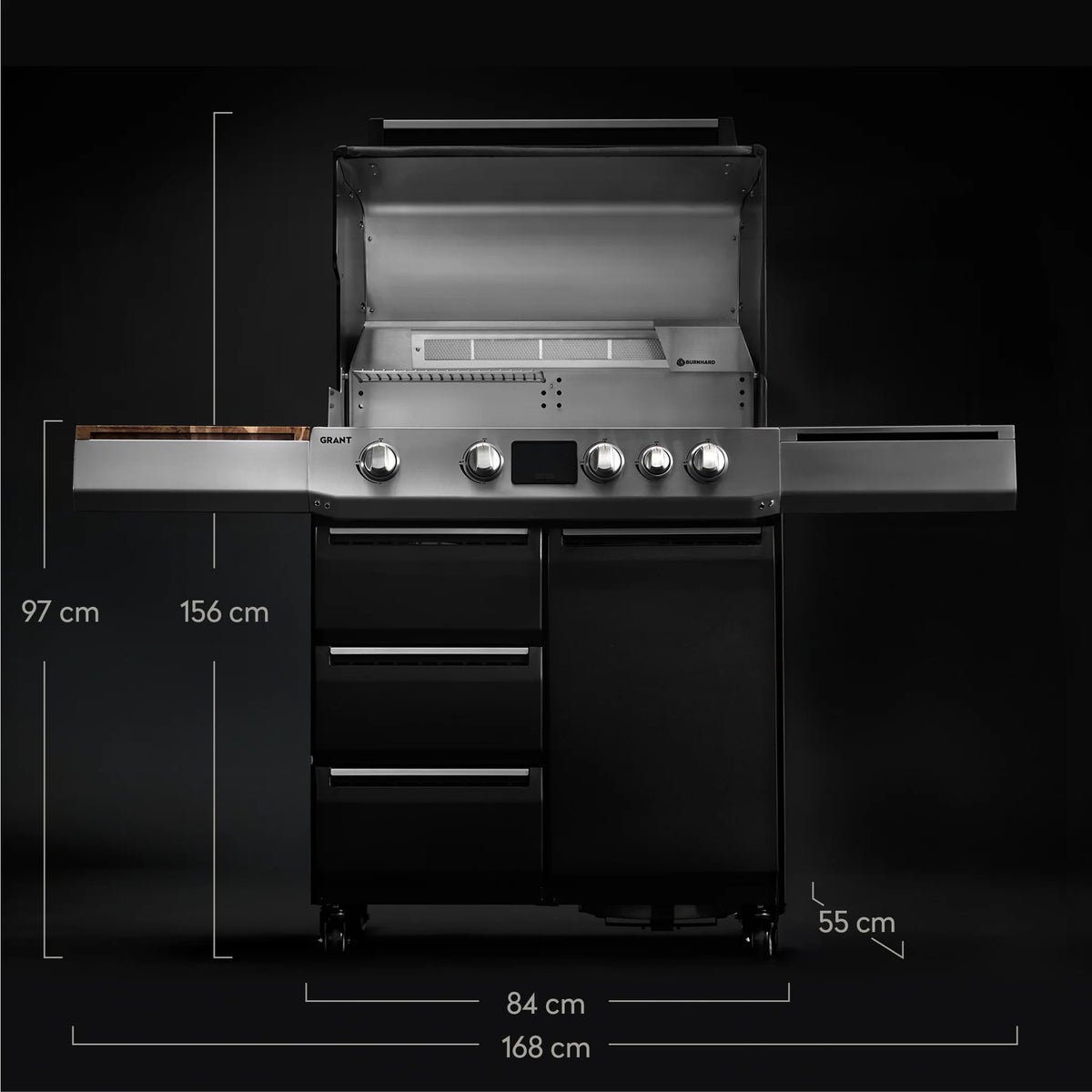 Burnhard GRANT Upgrade + mit Edelstahlrost, Grillrost aus Edelstahl, Detailansicht 5