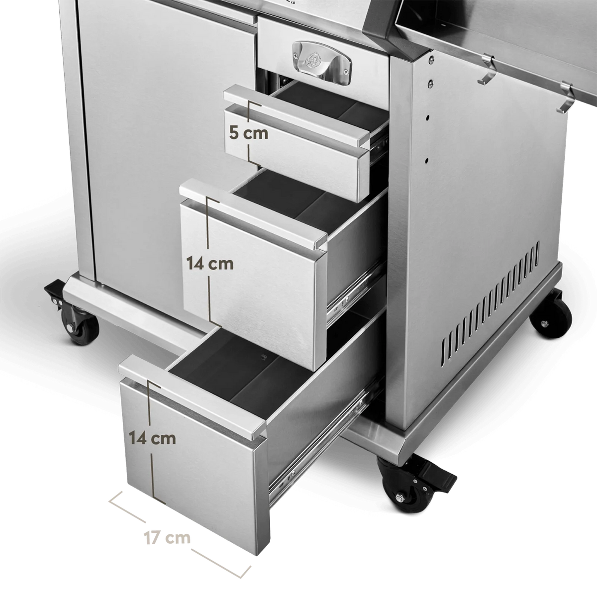 Burnhard EARL Premium-Gasgrill 3-Brenner Edelstahl mit Edelstahlrost, Grillrost, Detailansicht 3