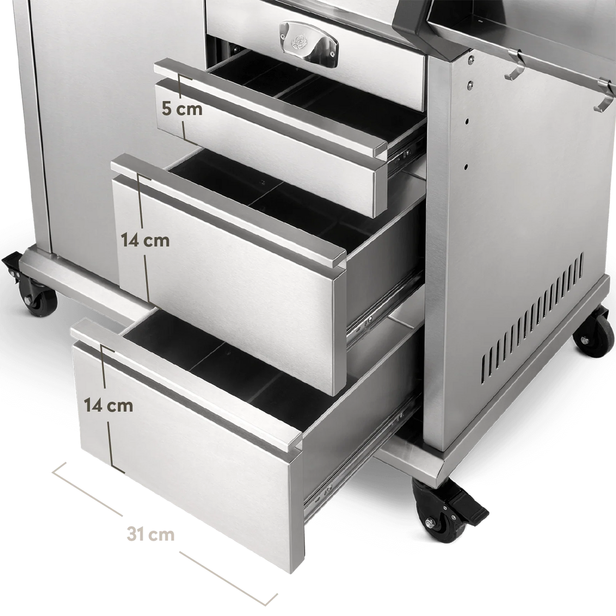 Burnhard Big EARL Premium-Gasgrill 4-Brenner Edelstahl mit Gusseisenrost, Grillrost aus Gusseisen, Detailansicht 3