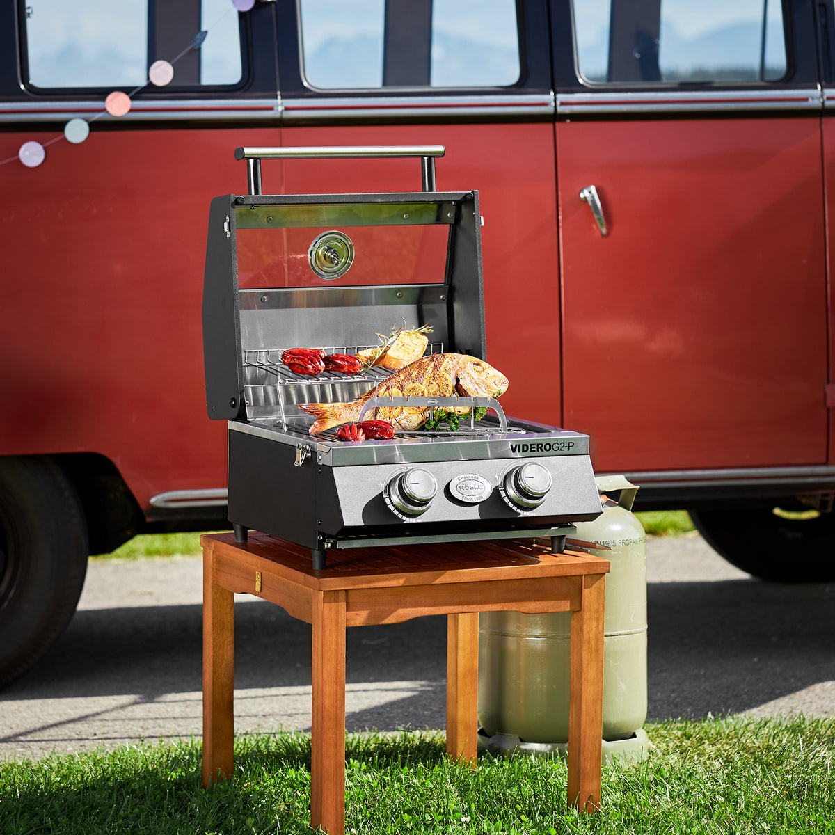 Rösle BBQ-Portable VIDERO G2-P 30mbar, Grillrost aus Gusseisen, für 1 - 3 Personen, Detailansicht 9