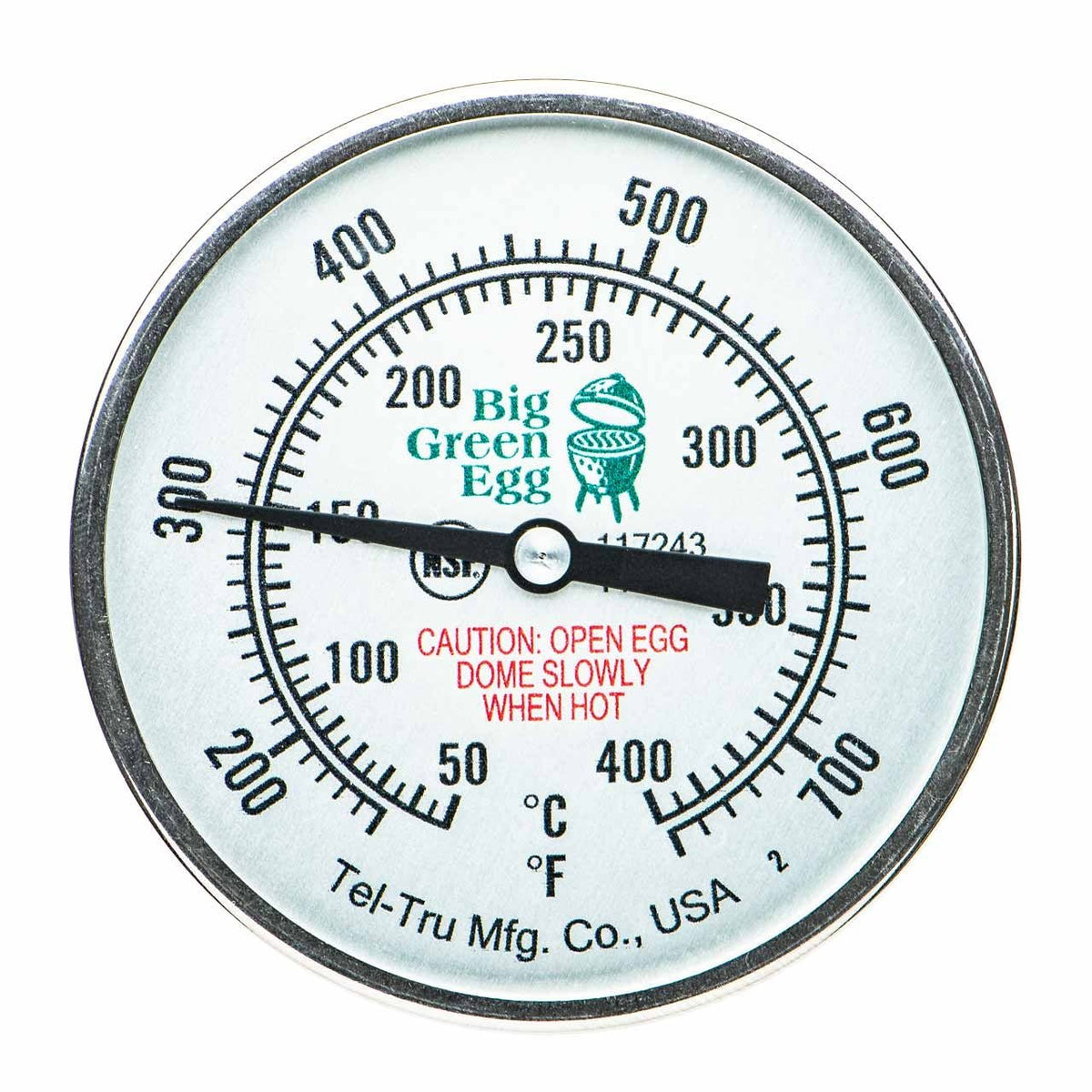 Big Green Egg Tel-Tru Deckelthermometer, Mini, MiniMax, Small & Medium, Detailansicht 1