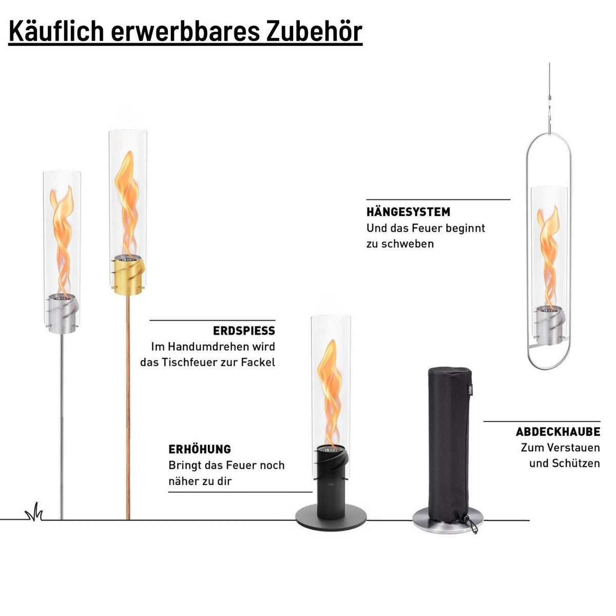 Höfats Spin 1200 Tischfeuer schwarz, Detailansicht 6