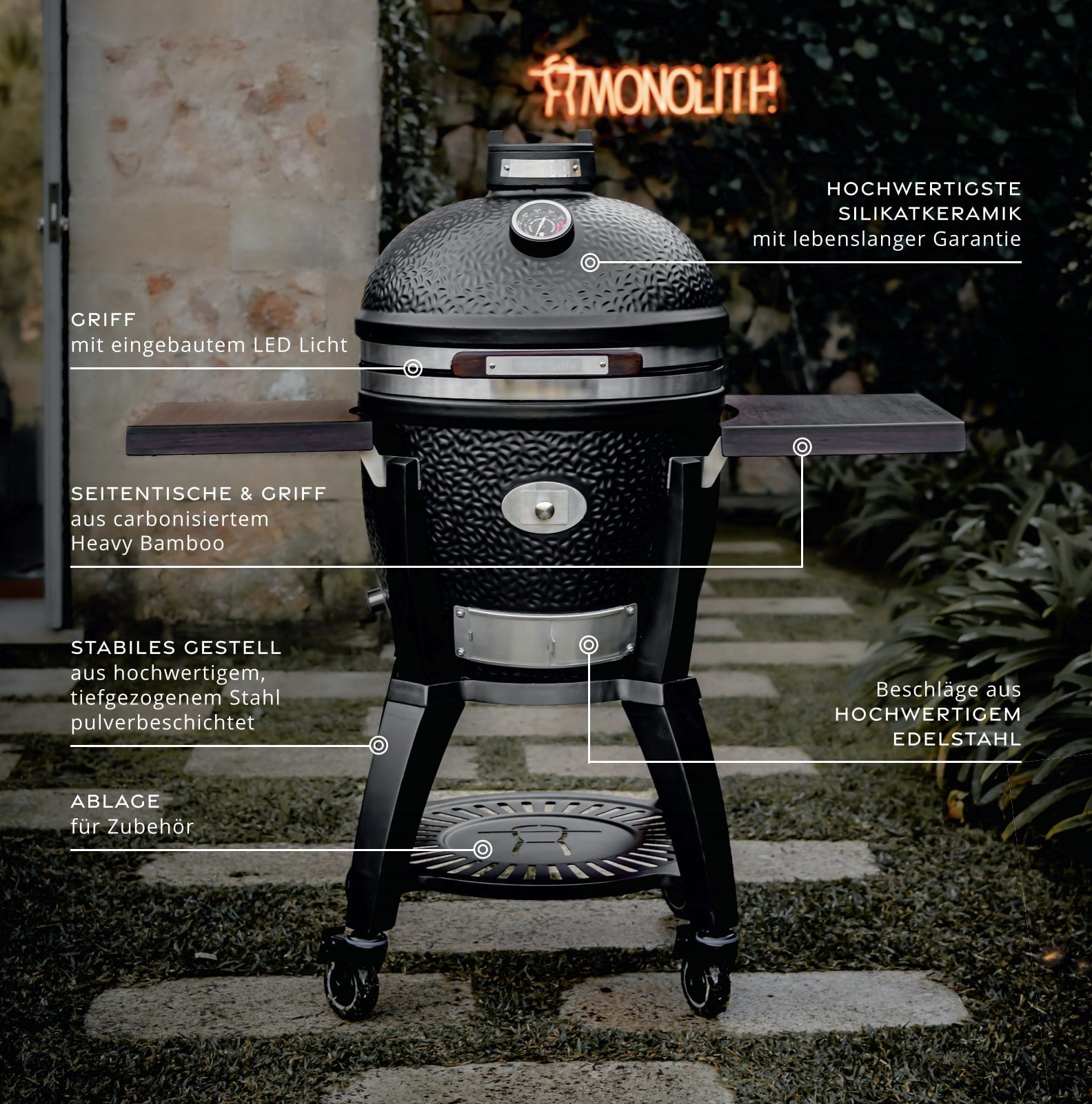 Monolith AVANTGARDE.55 (CLASSIC) (mit Gestell), Grills, Detailansicht 2