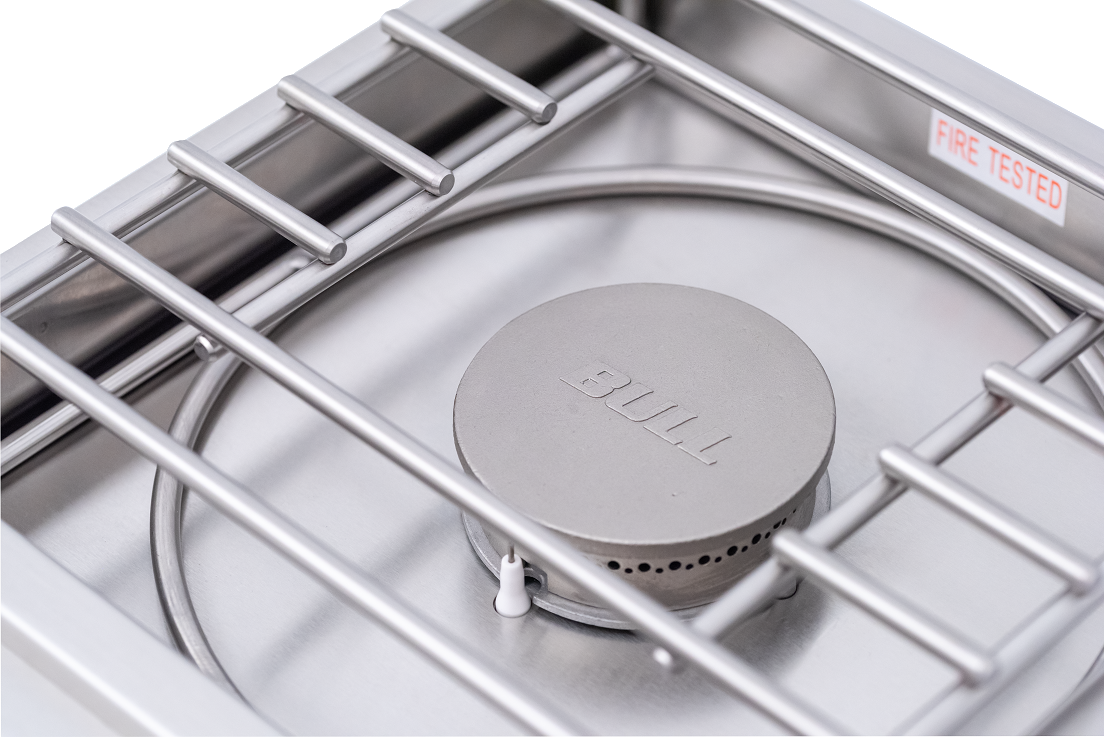 Bull Seitenbrenner Pro mit drehbarem Rost Built-In, Grillrost aus Edelstahl, Detailansicht 5