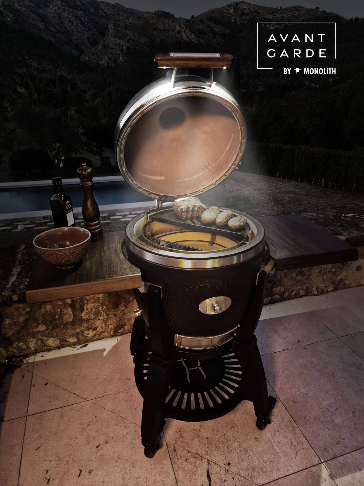 Monolith AVANTGARDE.55 (CLASSIC), ohne Gestell, Grillrost aus Edelstahl, für 1 - 10 Personen, Detailansicht 1