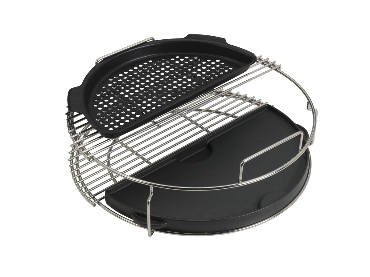 Big Green Egg gelochter halbrunder Rost, L & XL, Keramikgrill, Detailansicht 1