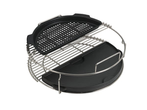 Big Green Egg gelochter halbrunder Rost, L & XL, Keramikgrill, Detailansicht 1