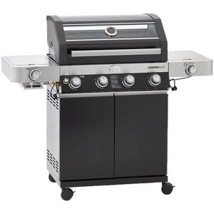 Rösle Videro G4-S Vario+ 50mbar Schwarz| NEUSTES Modell, Grillrost aus Gusseisen, für 1 - 12 Personen