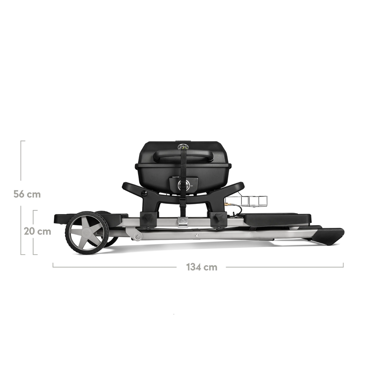 Burnhard WAYNE Jr. Balkongrill 1-Brenner inkl. Rollwagen, Detailansicht 1