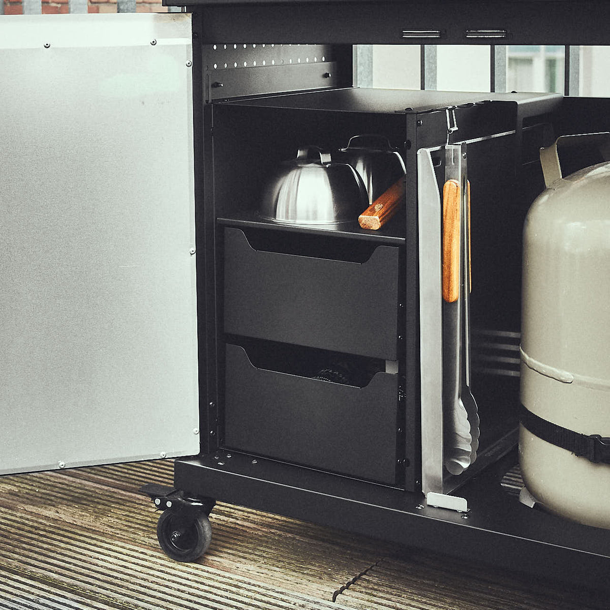 Burnhard Einbauregal für Gasgrill FRED 30 cm, Grillzubehör, Detailansicht 6