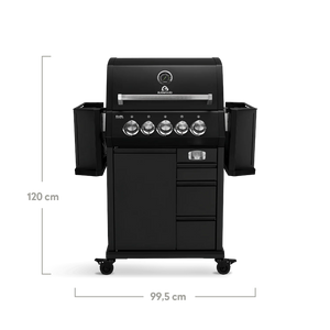Burnhard EARL Premium-Gasgrill 3-Brenner Black Edition mit Edelstahlrost, Detailansicht 1