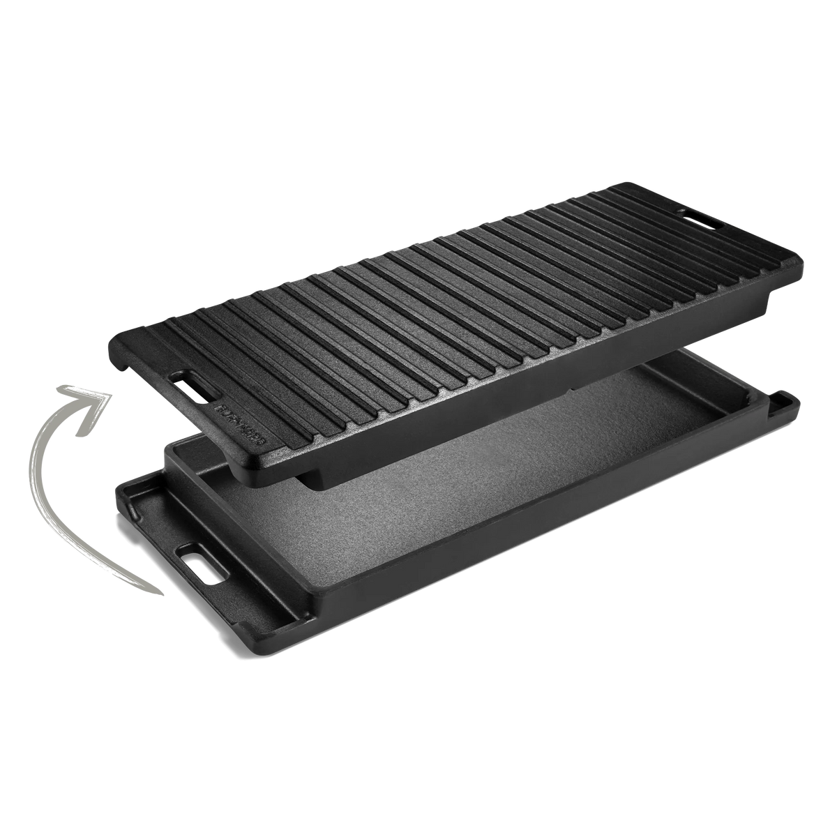 Burnhard GRANT Grillplatte Gusseisen 2-in-1, Grillzubehör, Detailansicht 4