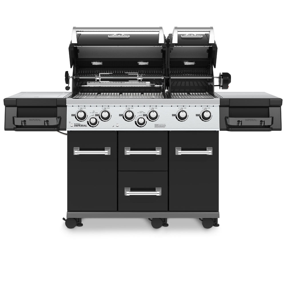 Broil King Imperial 690 IR inkl. Drehspieß mit geöffnetern Klappen