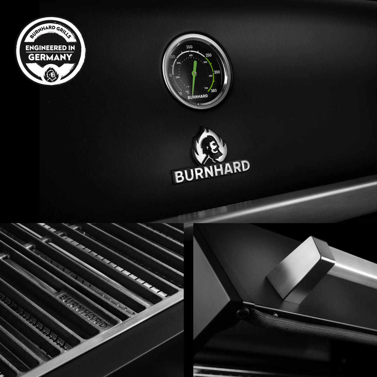 Burnhard Fat FRED Deluxe+ Gasgrill Black Edition 6-Brenner mit Gusseisenrost (Series 4), Grills, Detailansicht 4