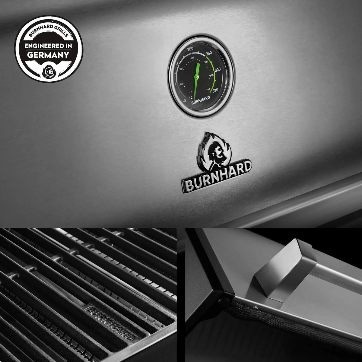 Burnhard Fat FRED Deluxe Gasgrill 6-Brenner Edelstahl mit Gusseisenrost Series 4, Grillrost aus Gusseisen, Detailansicht 4
