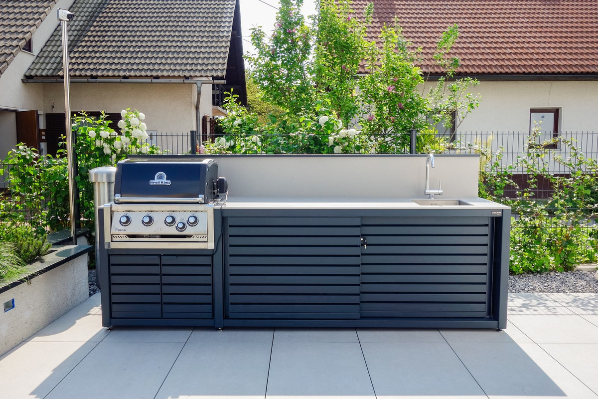 Dukin Outdoorküche Modul CookOUT® GRILL BLANK - für Broil King 420/ 470/ 490, befestigt, Außenküche