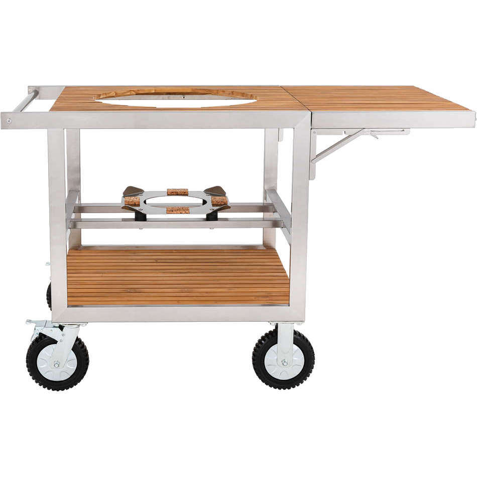 Monolith Buggy aus Edelstahl & Teak, LeChef, Grillzubehör