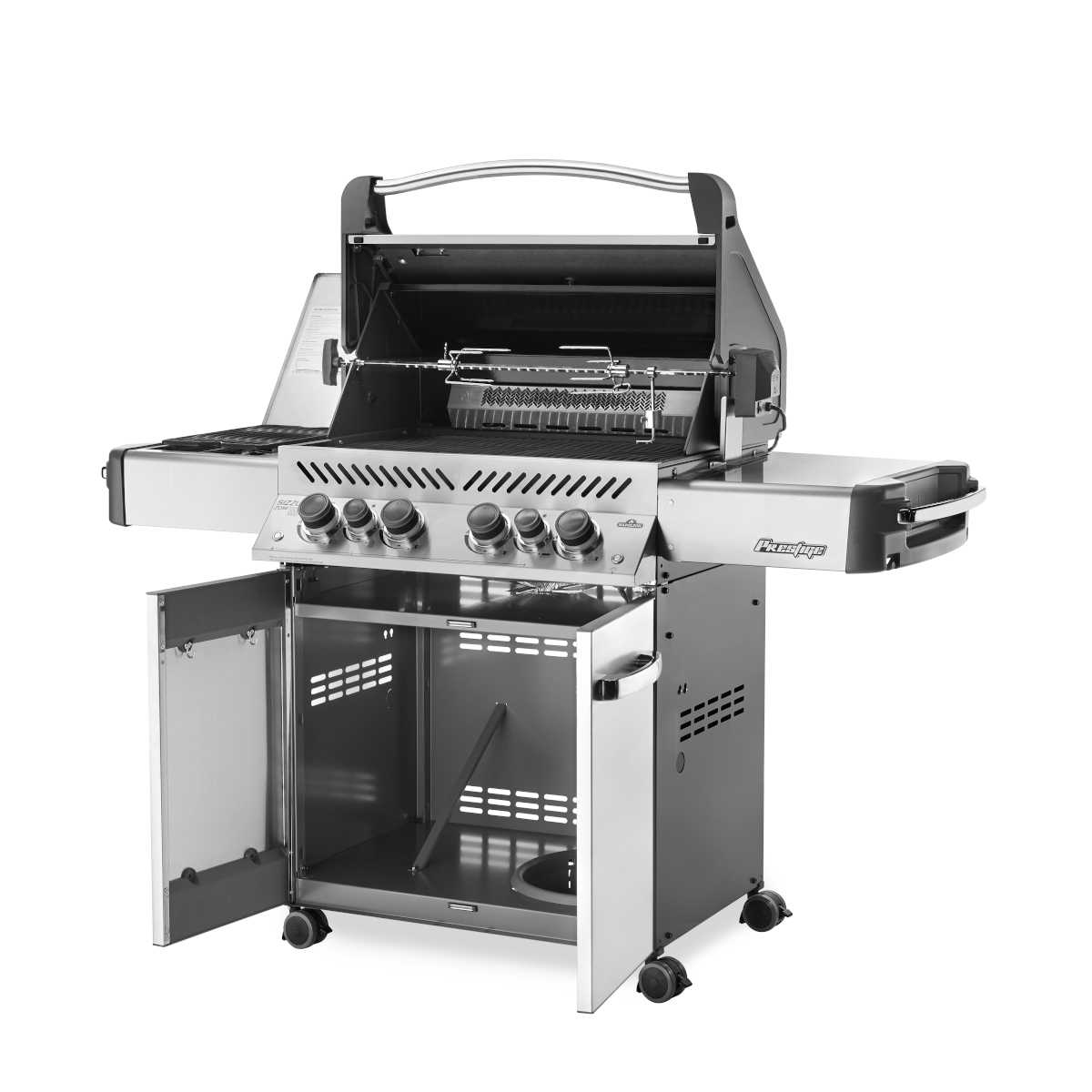 Napoleon Prestige 500, Schwarz, Grillrost aus Edelstahl, für 1 - 16 Personen, Detailansicht 4