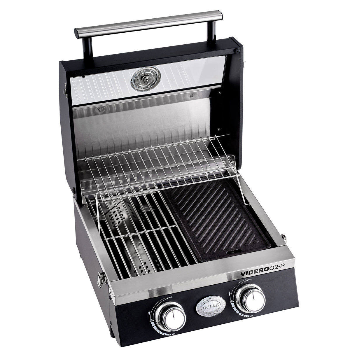 Rösle BBQ-Portable VIDERO G2-P 30mbar, Grillrost aus Gusseisen, für 1 - 3 Personen, Detailansicht 3