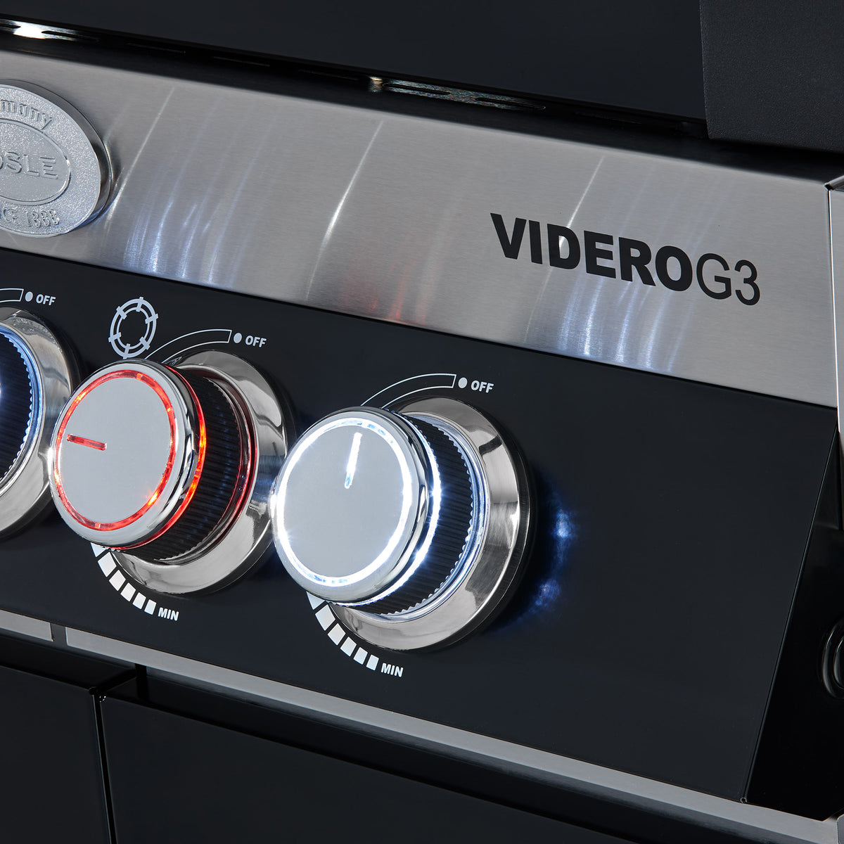Drehregler Rösle Gasgrill BBQ-Station VIDERO G3 schwarz 50 mbar
