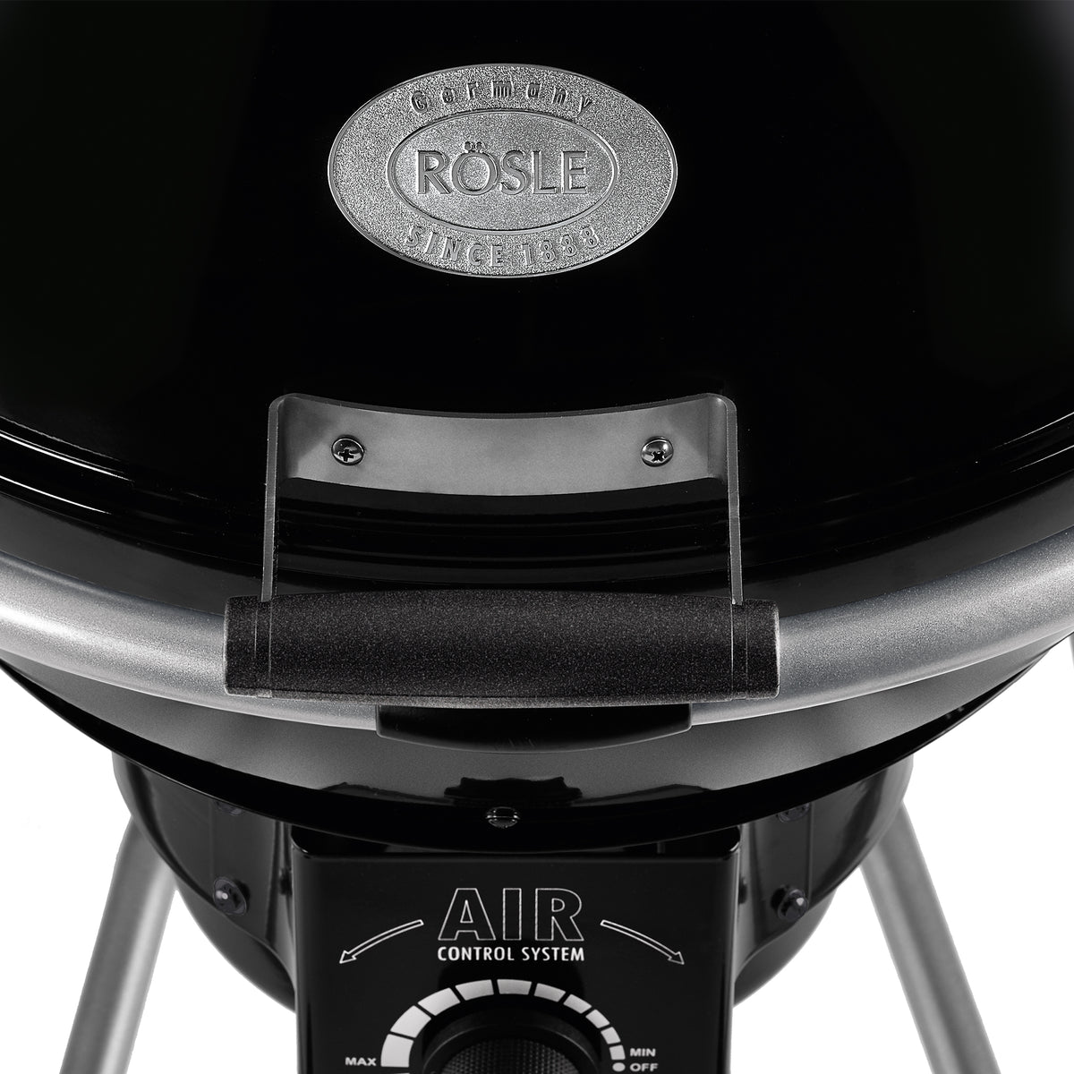 Rösle Holzkohle-Kugelgrill No.1 F60 AIR schwarz (Ø 60 cm), für 1 - 8 Personen, Detailansicht 3