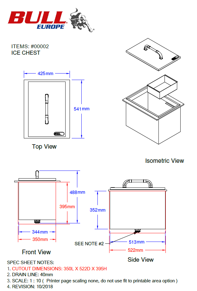 Bull Kühlbox, Built-In, Außenküche, Detailansicht 3