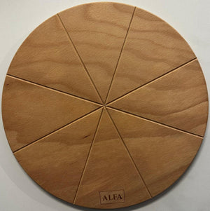 Alfa Forni Alfa Pizza Schneidebrett aus Buchenholz Ø 33cm