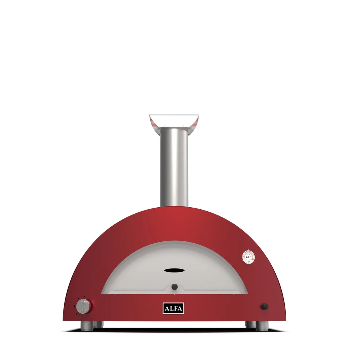Alfa Forni Moderno 3 Pizze, Gas/ Hybrid, Rot