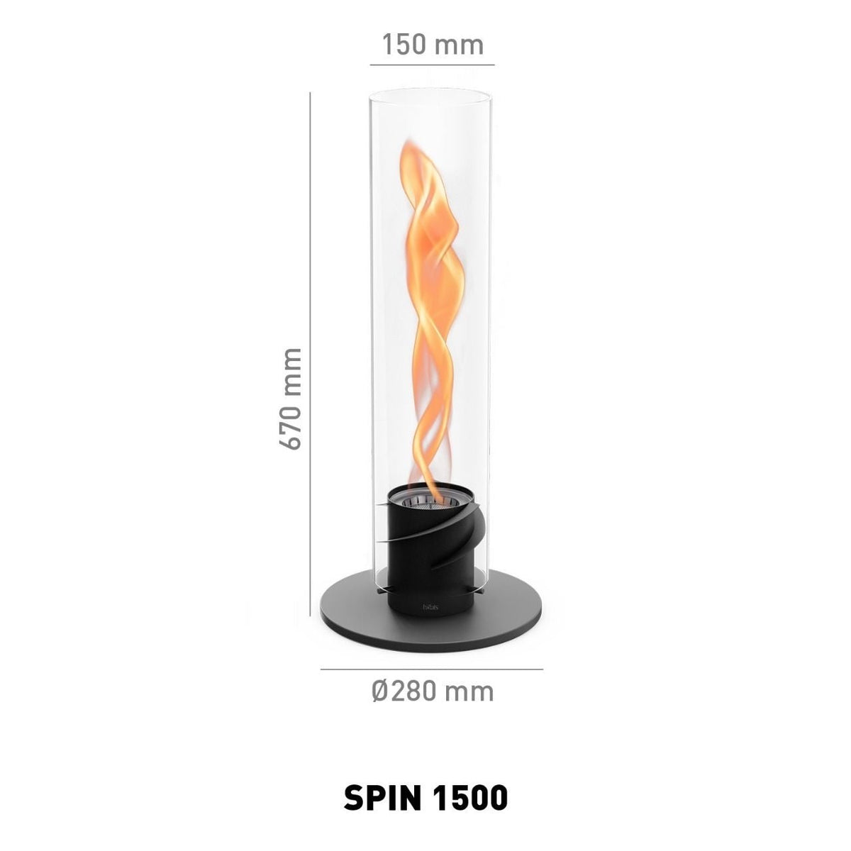 Höfats Spin 1500 Tischfeuer schwarz, Detailansicht 7