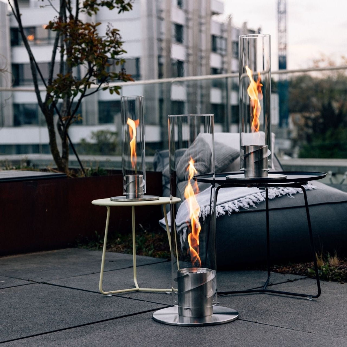 Höfats Spin 900 Tischfeuer silber, Detailansicht 4