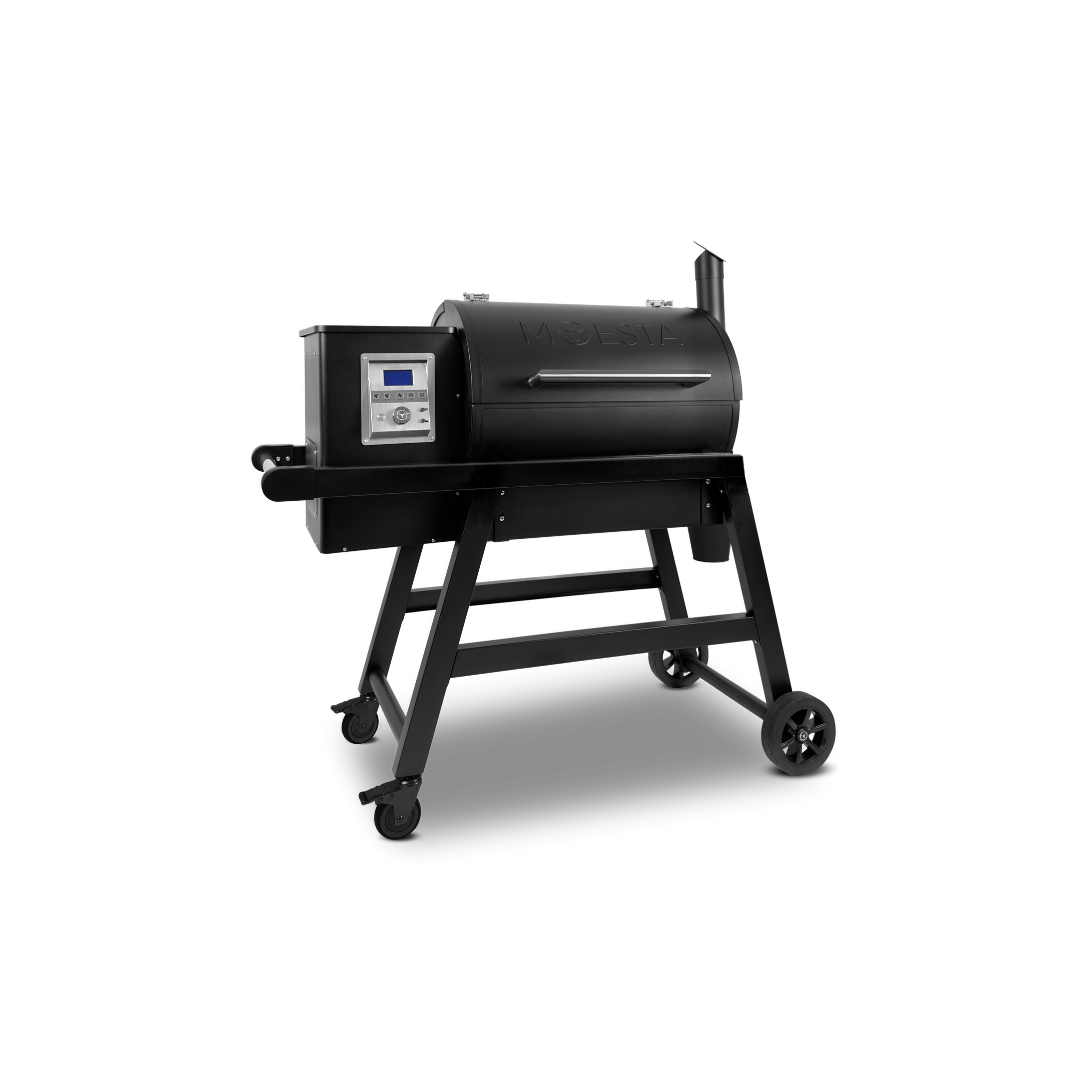 Moesta Sheriff Pelletgrill 2.0 mit grauem Ablagebrett| Neuestes Modell, Detailansicht 1