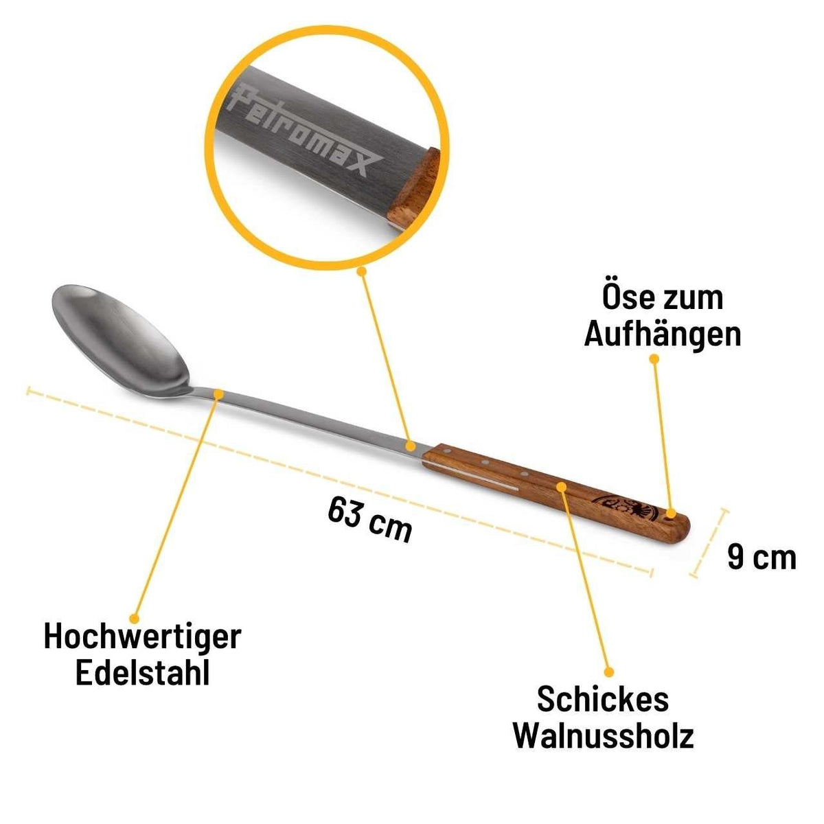 Petromax Servierlöffel, 50 cm, Grillzubehör, Detailansicht 2