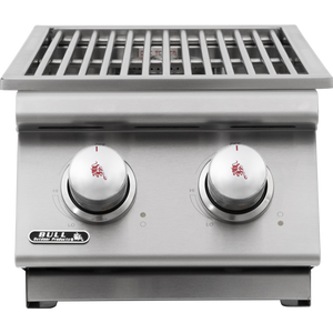 Bull Seitenbrenner Double Built-In, Grillrost aus Edelstahl, Detailansicht 1