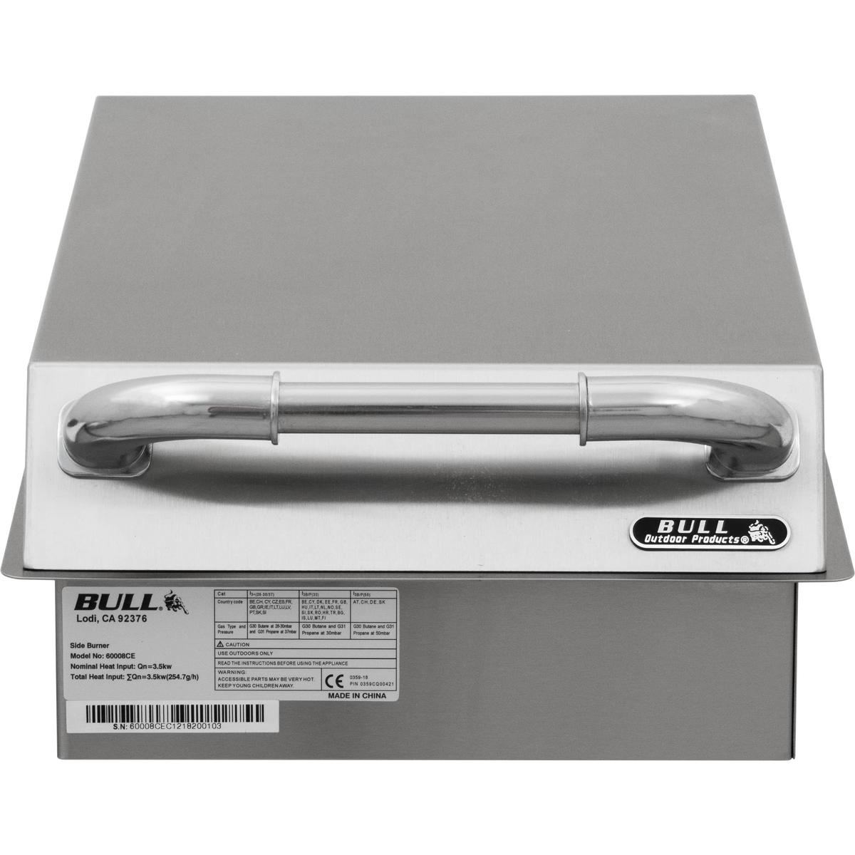 Bull Seitenbrenner Single Built-In, Grillrost aus Edelstahl, Detailansicht 1
