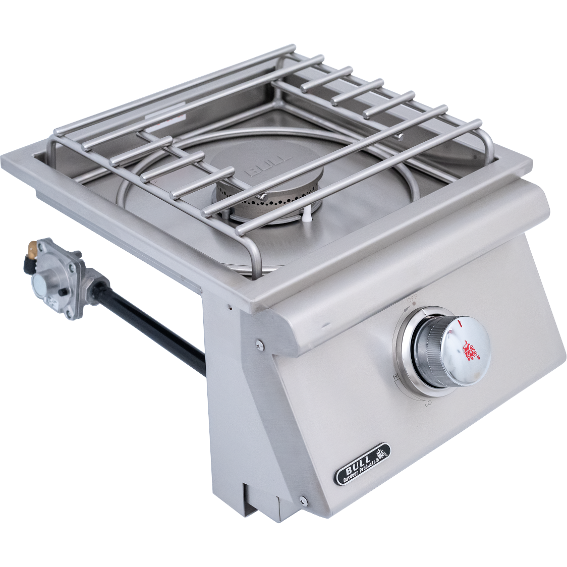 Bull Seitenbrenner Pro mit drehbarem Rost Built-In, Grillrost aus Edelstahl, Detailansicht 1