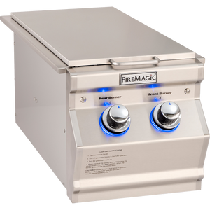 FireMagic Aurora Doppelter Seitenbrenner Built-In, Grillrost aus Edelstahl